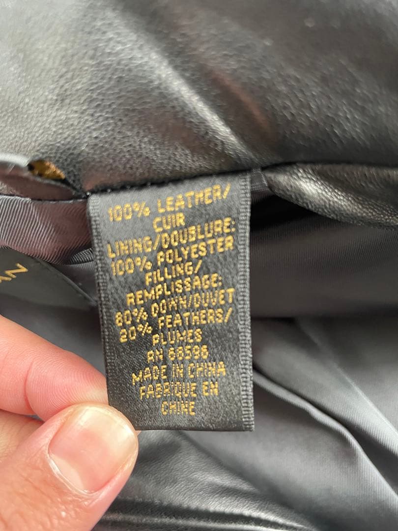 Donna Karan new york レザーダウンジャケット