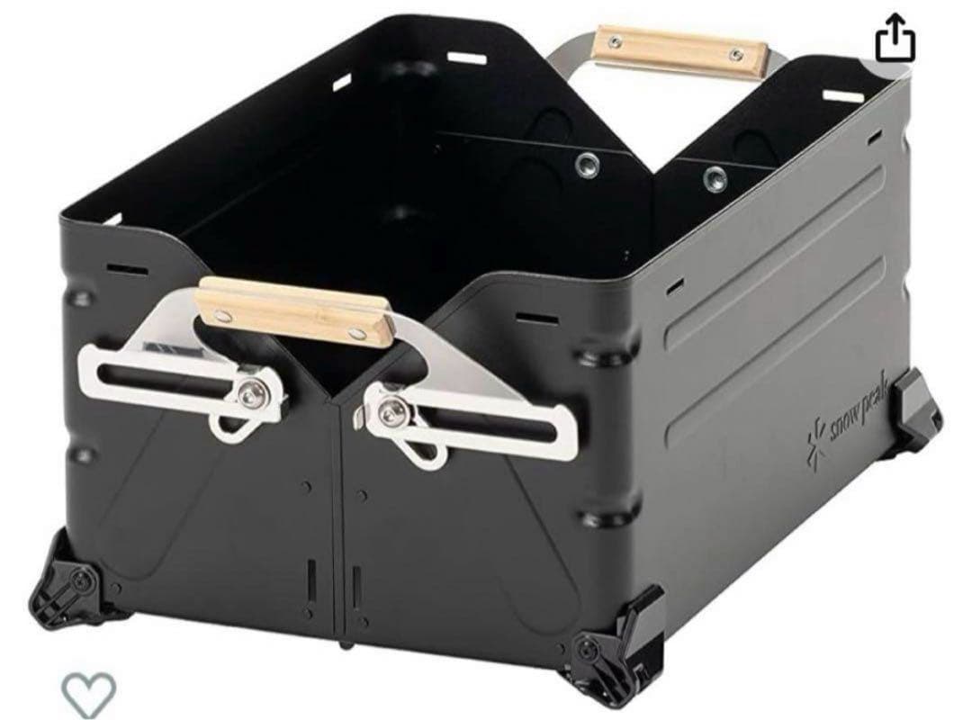 シェルフコンテナ25 マットブラック塗装　 peak スノーピーク