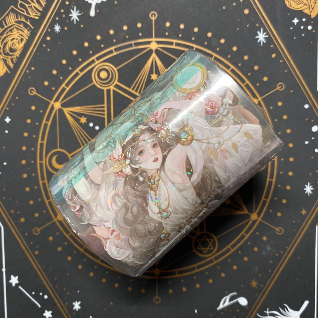 【H】海外　10m巻　貝殻光マスキングテープ　人物系/装飾系/背景系