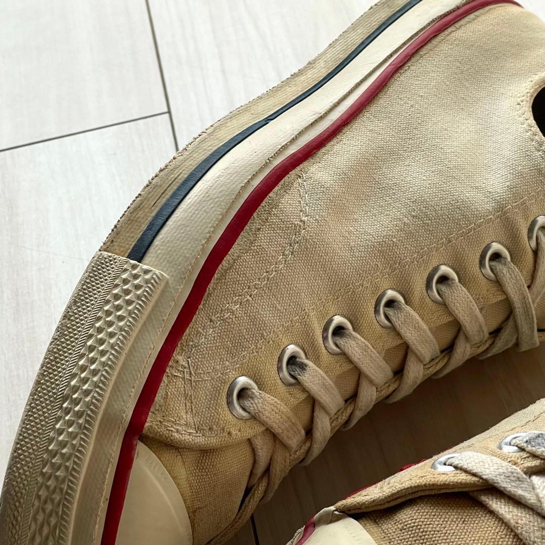 貴重な三ツ星！良い雰囲気！US9！70s コンバース チャックテイラー 生成り