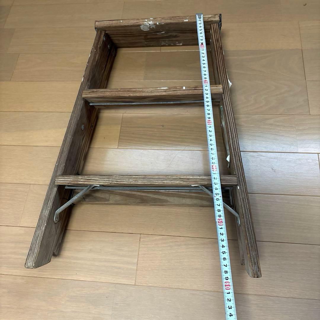 KELLER ヴィンテージウッドラダー　木製3段脚立　　USA製　12/15まで