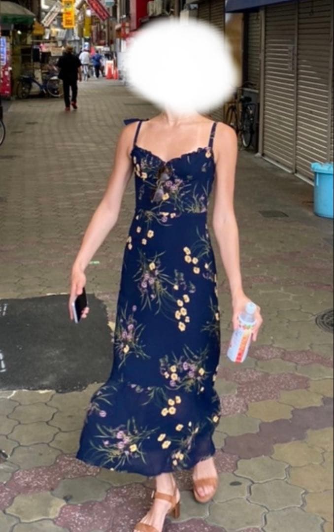 Reformation・Nikita Dress ネイビー花柄 Size 0