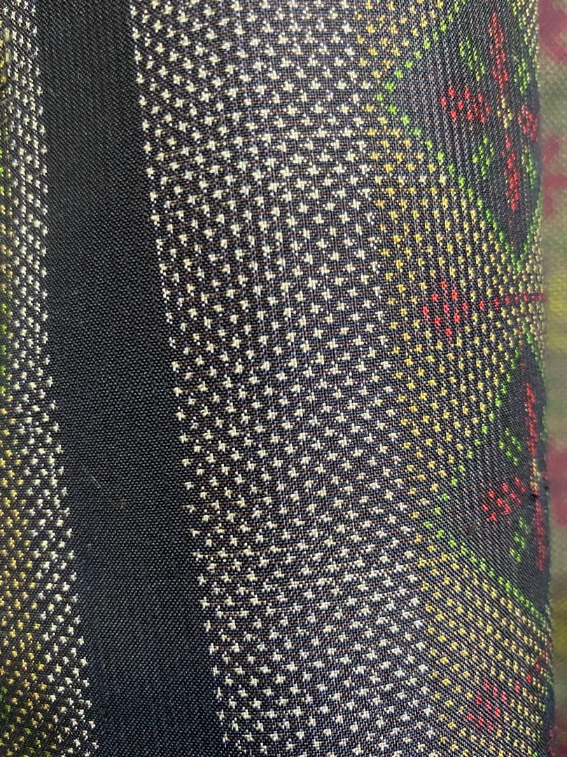 大島紬 フリル襟 ワンピース