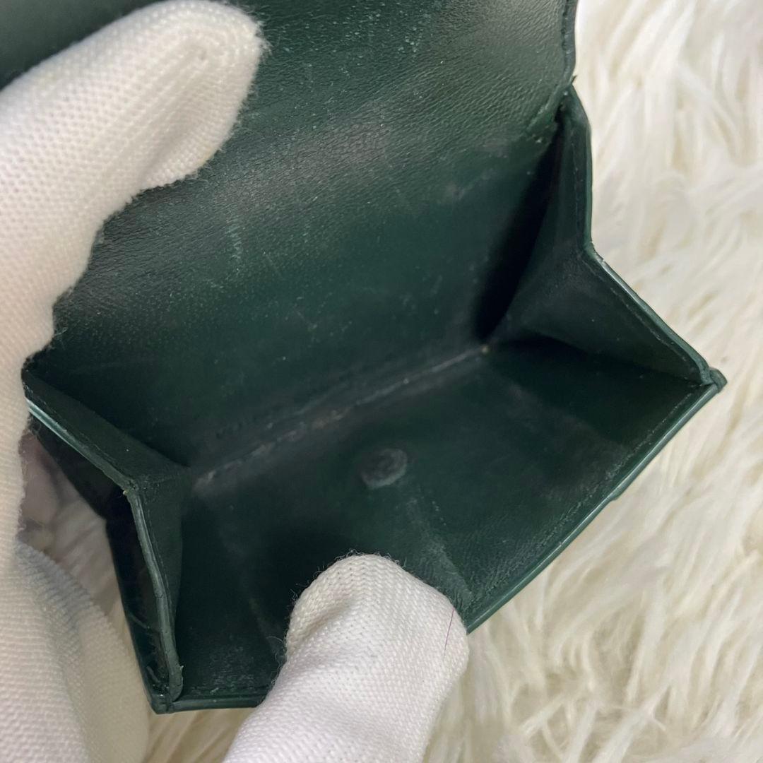 バレンシアガ　三つ折財布　アワーグラスミニウォレット　Bロゴ　クロコ型押し