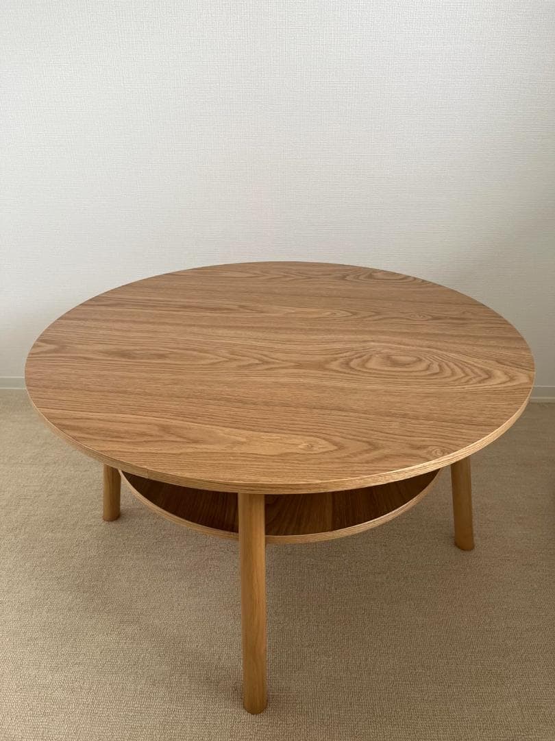 和風インテリア　センターテーブル　広々　80㎝　丸形