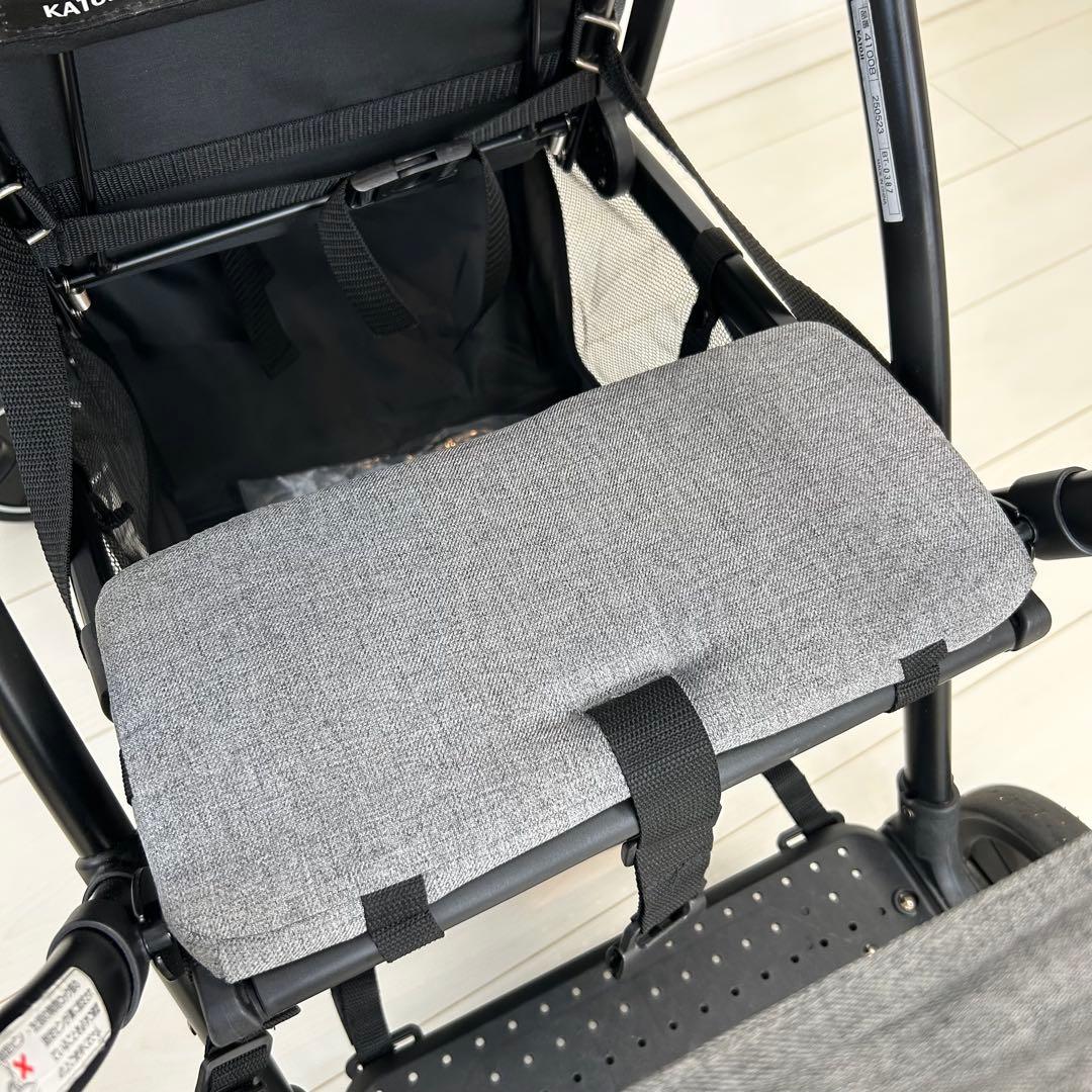 【美品】KATOJI ベビーカー 2-Seater（グレー）　リアシート付き