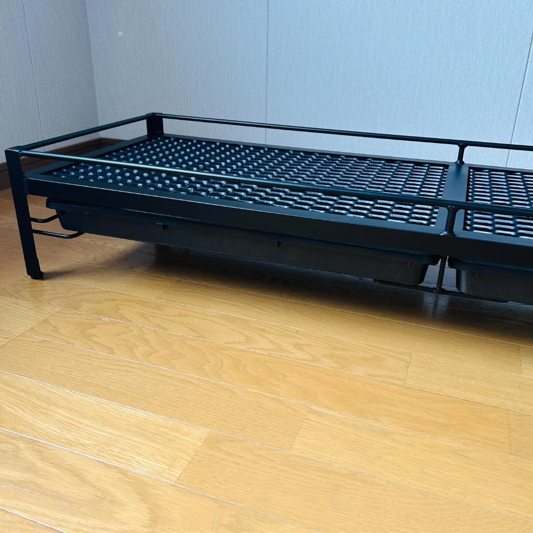 シェルフ　植物棚　アガペラック 124cm x 41cm ダブル受け皿仕様