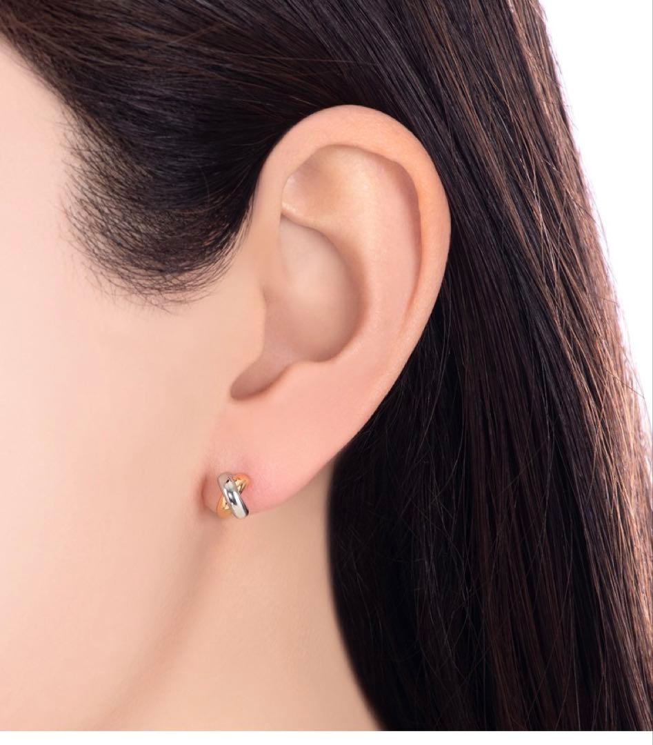 【限定セール】ツツミ K18イエローゴールド プラチナ ピアス