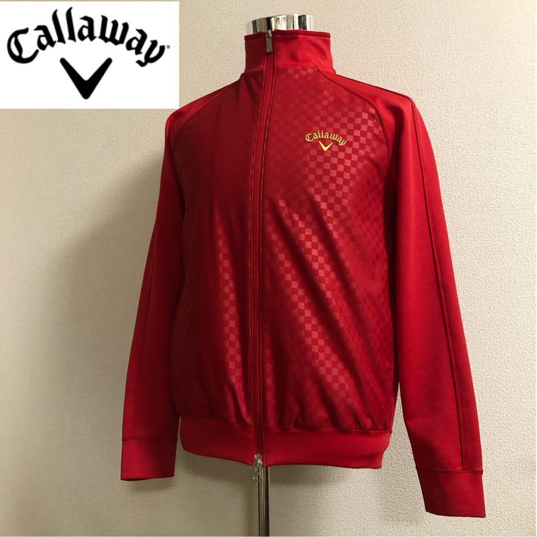 キャロウェイ ダブルジップ ハイブリッド ジャージー ジャケット レッド L