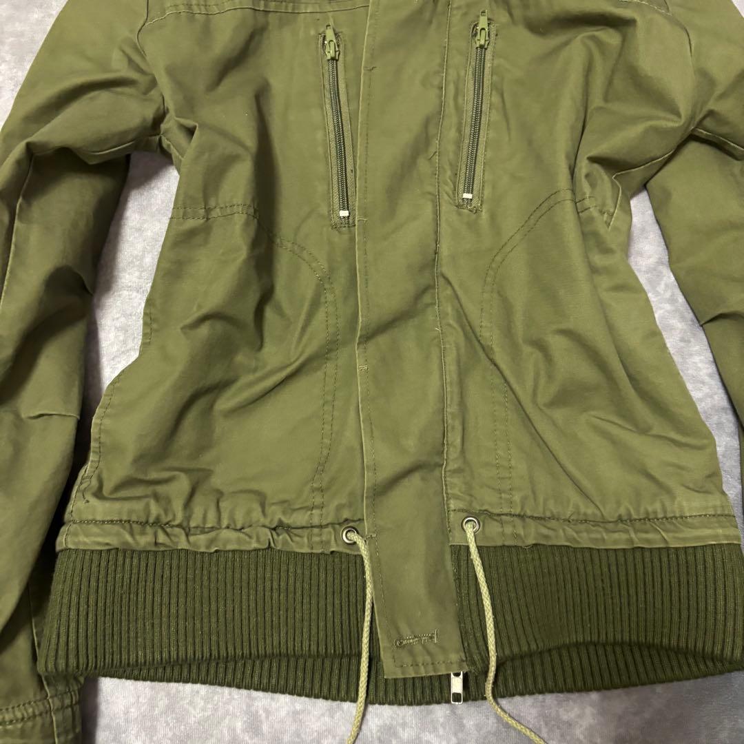 y2k00s 変形ミリタリージャケット　ネオグランジ　ギミック　リブ　ハイネック