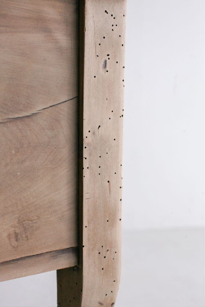 フランス　収納付きチェア　ダイニングチェア　無垢材　ブロカント　古家具