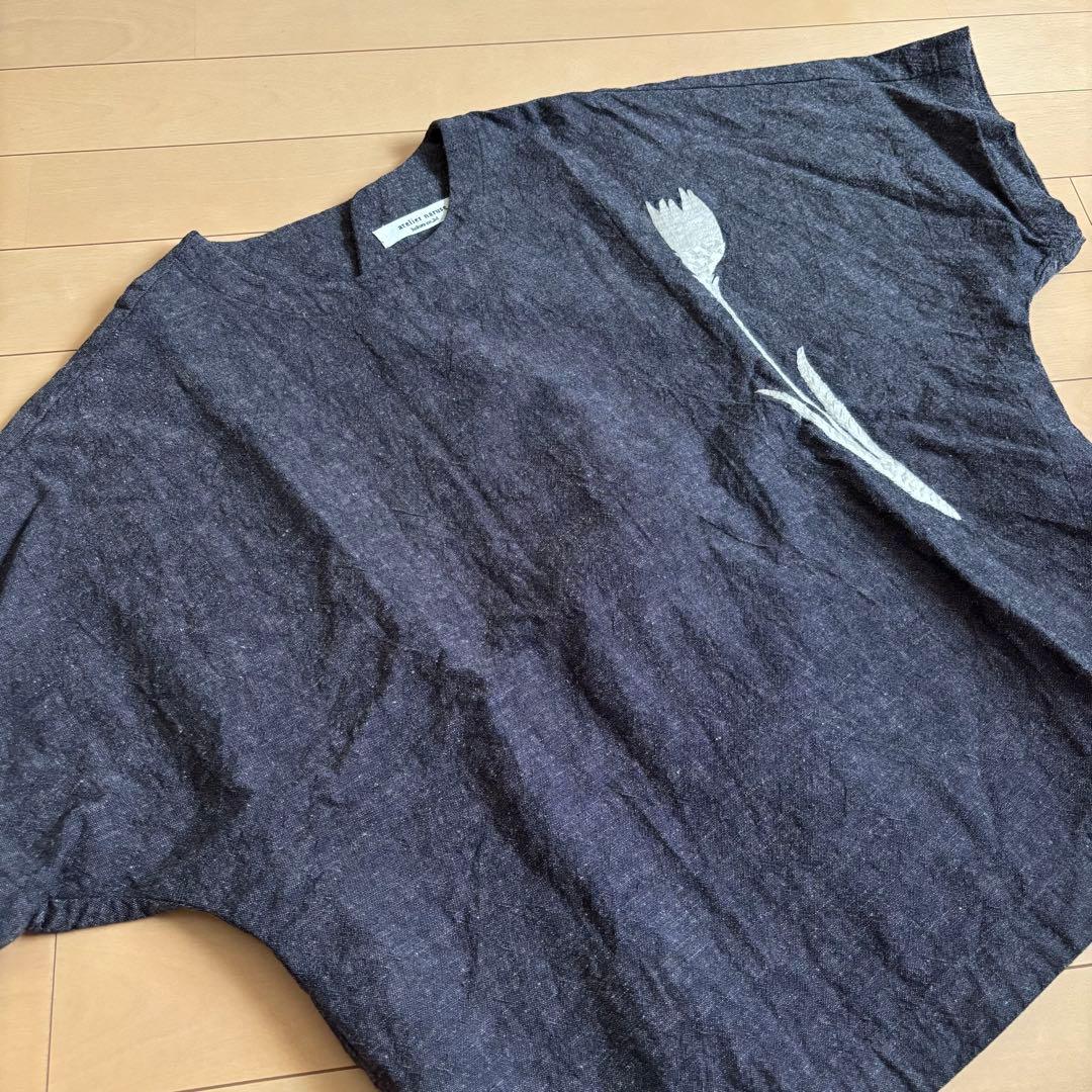 atelier naruse コットンリネンスモックブラウス “チューリップ”