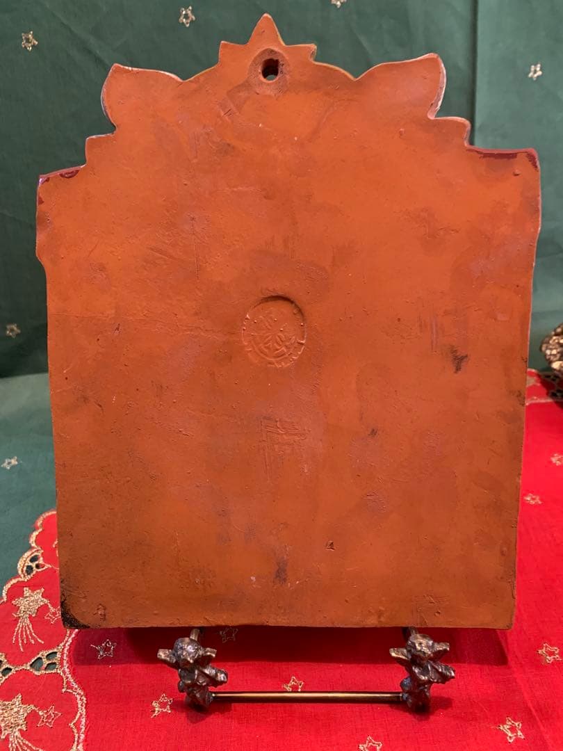 スペイン製　セビリア　ビンテージのヘススの可愛い聖家族の陶板！シスターが作られた