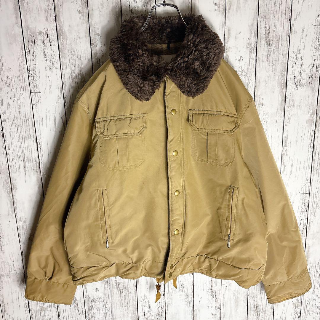 70s WoolRich 襟ボア 短丈ブルゾン XL ジャケット USA製