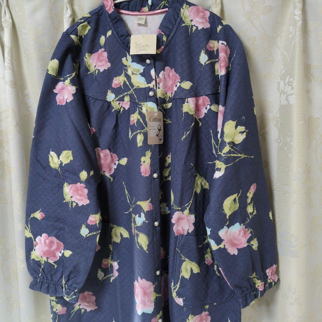 新品✨ナルエー ムーンタン 長袖パジャマ ワンピースM〜L ローズ