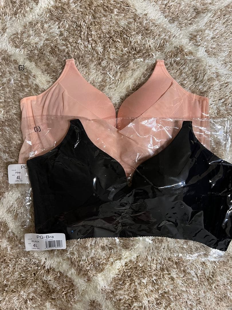 【PGブラ】ピンク　ノンワイヤー　4L　新品未使用　正規品 ナイトブラ
