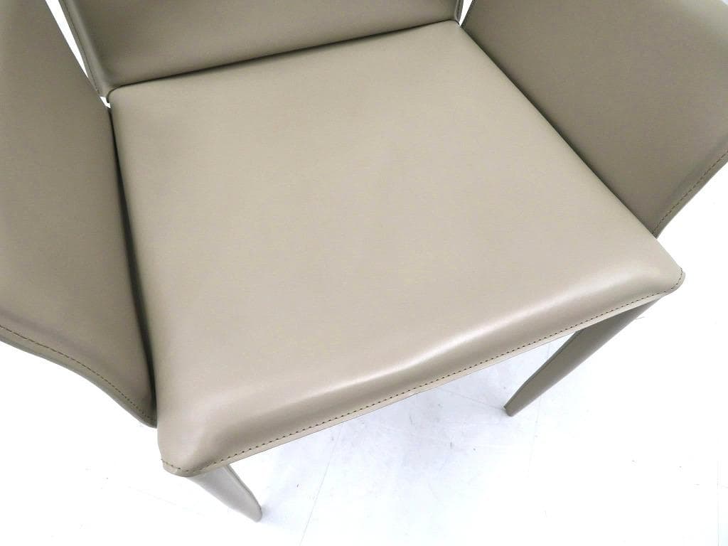 展示品　イタリア　ボンテンピ　総本革　レザー　チェア　モダン　高級
