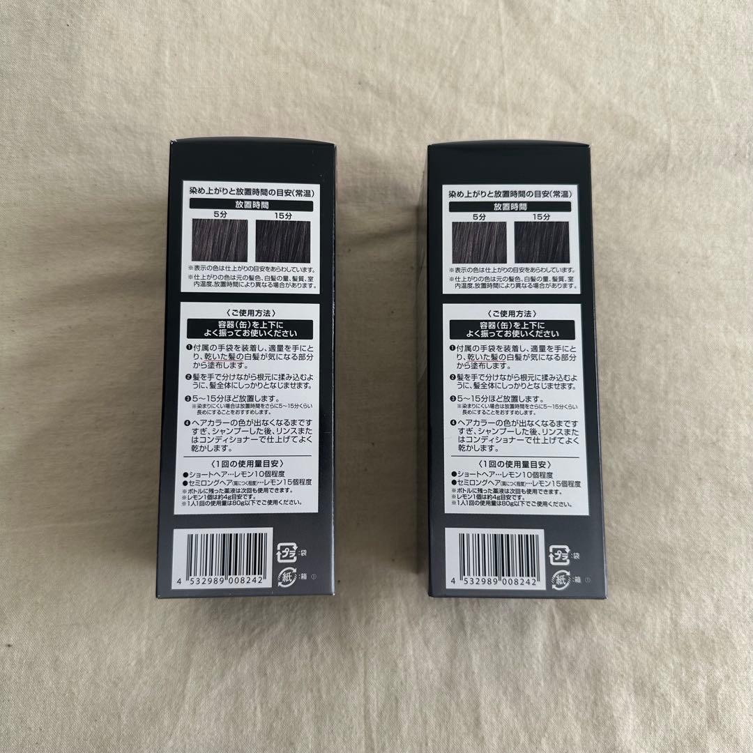 ヘアボーテエクラボタニカルエアカラーフォーム　ナチュラルブラック2個セット