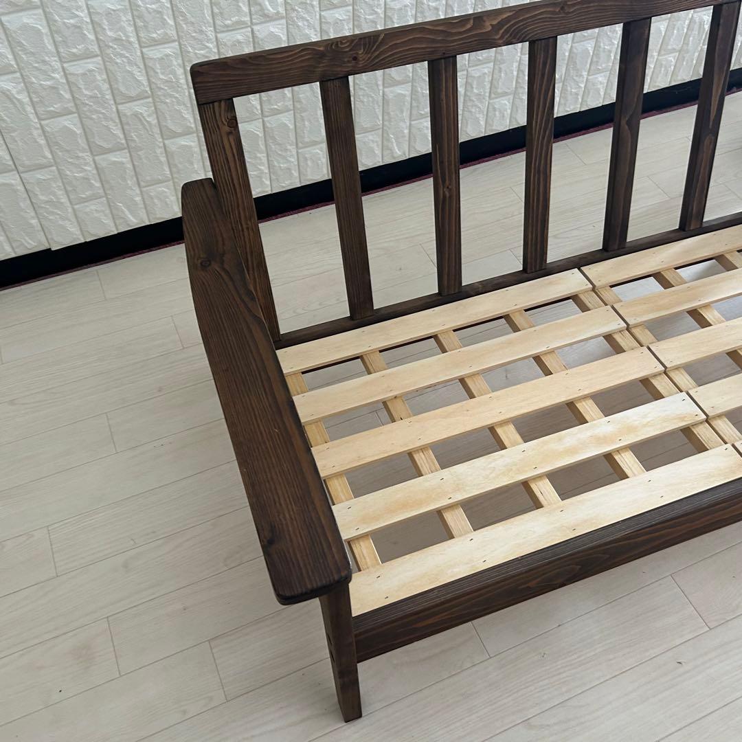 都内23区送料無料❗️ 2人掛けソファ　木製フレーム✨