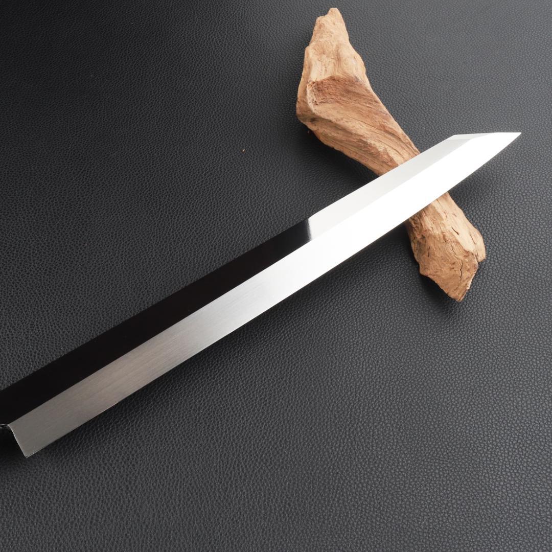 8048切付柳刃包丁 尺 鏡面仕上げ 刃は究極の切れ味 刺身包丁 人工象牙八角柄