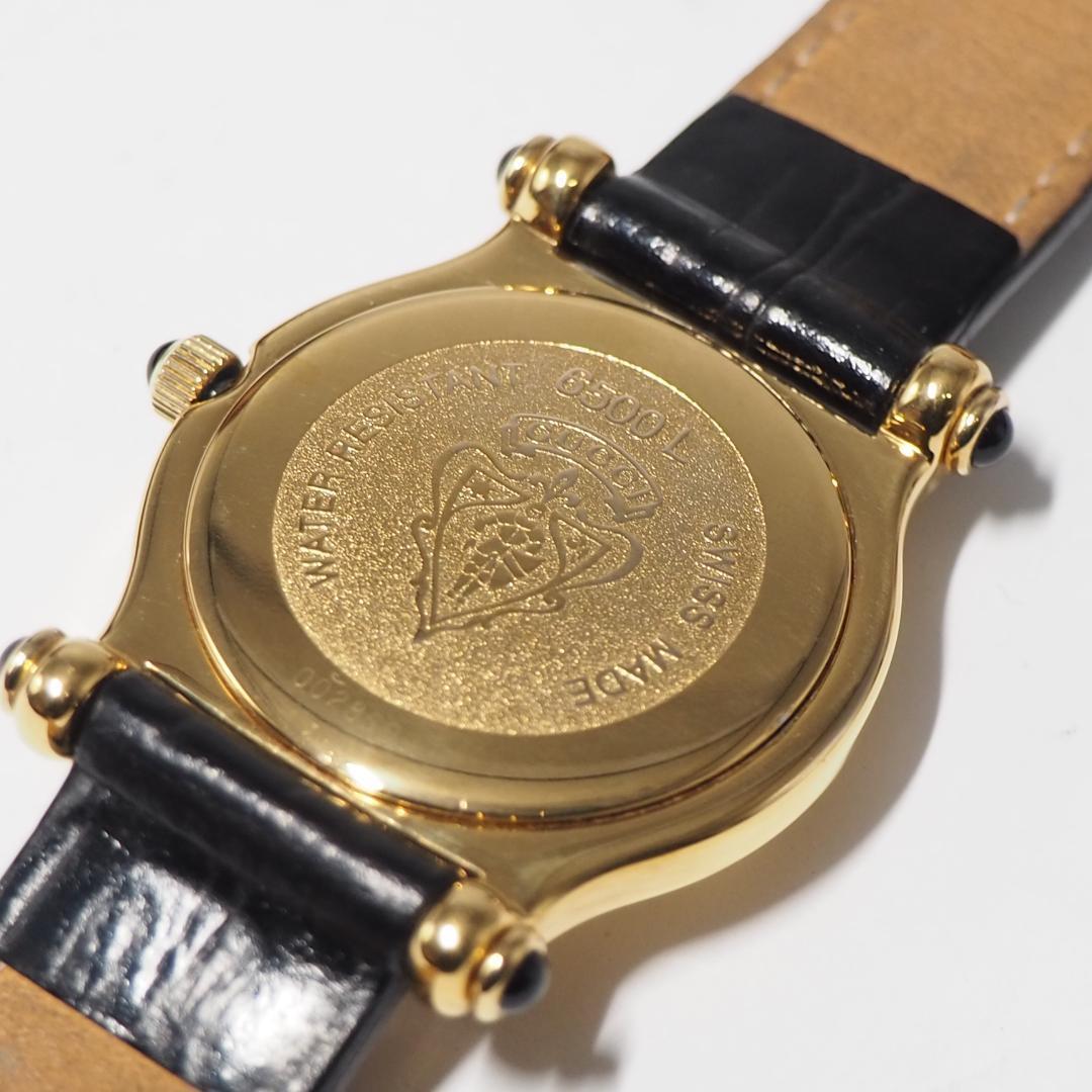 美品 グッチ GUCCI 黒文字盤 革ベルト レディース 腕時計 F626