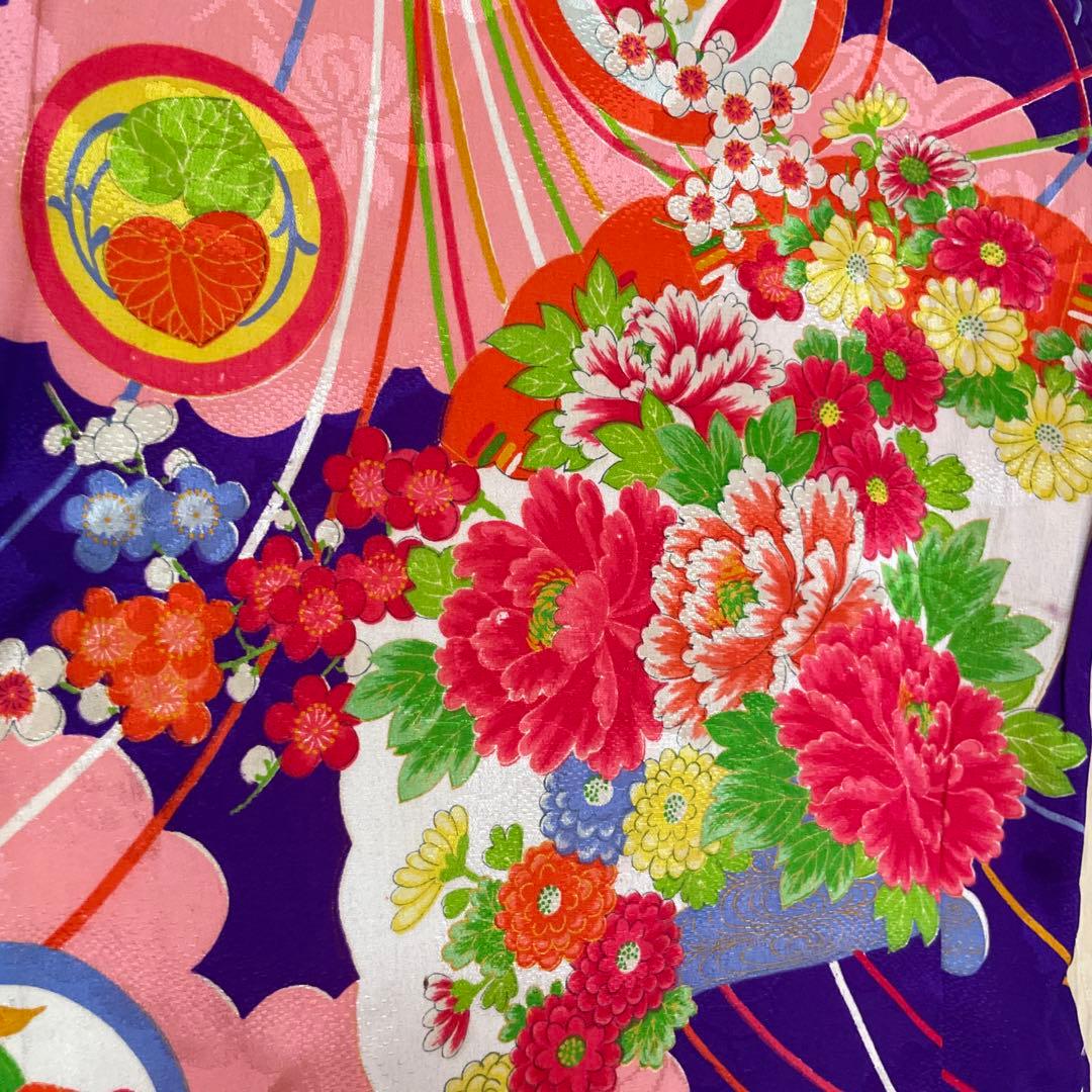 大正ロマン　七五三 アンティーク　着物　レトロ