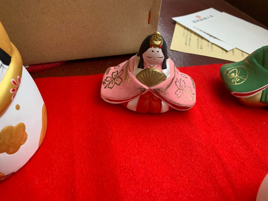 須はら飾り 須原陶磁工房 犬筥 雛祭り 雛人形 平安雛 昭峰作 訳有り 新品