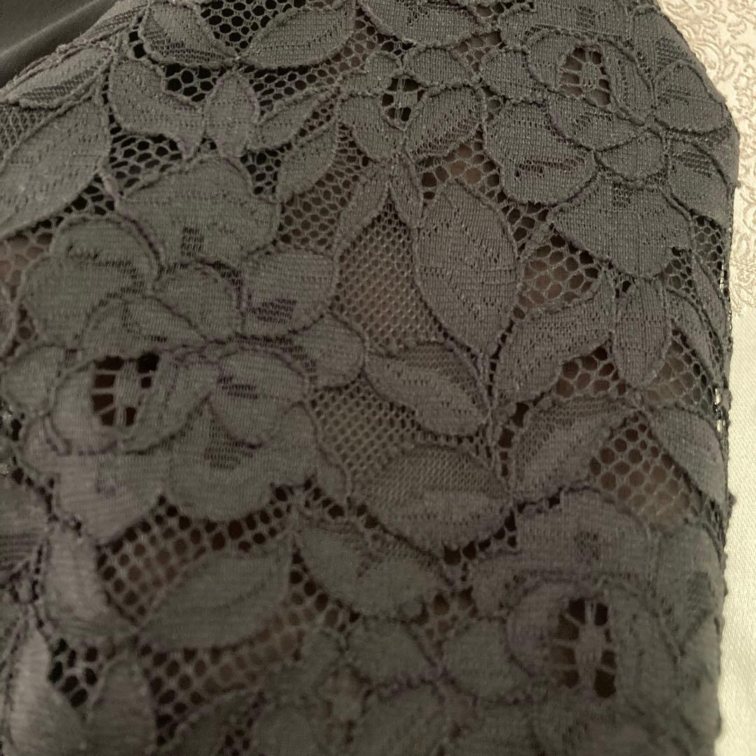 タグ付美品　レリアン9号　 洗えるブラックフォーマルワンピース