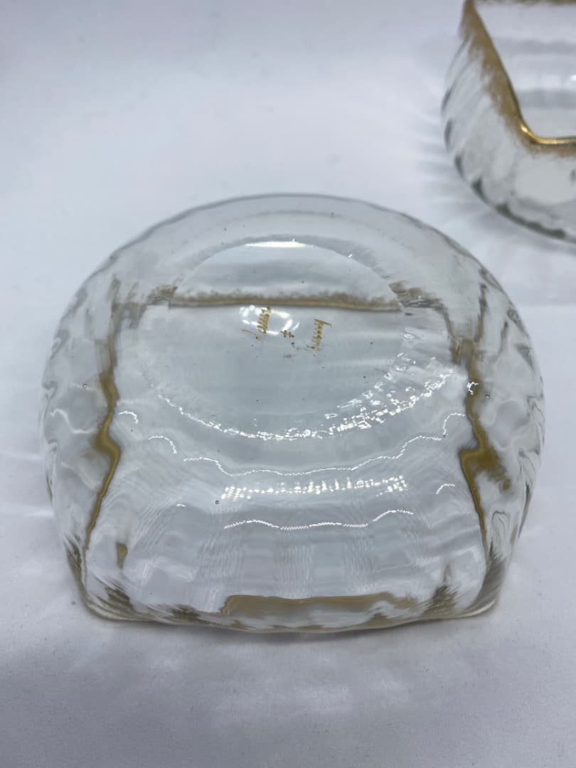 レア　ドームナンシー金彩小鉢ペア