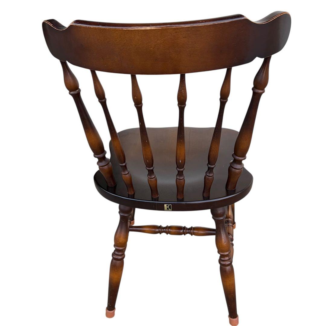 【美品】飛騨産業　ダイニングチェア ダークブラウン　アンティーク