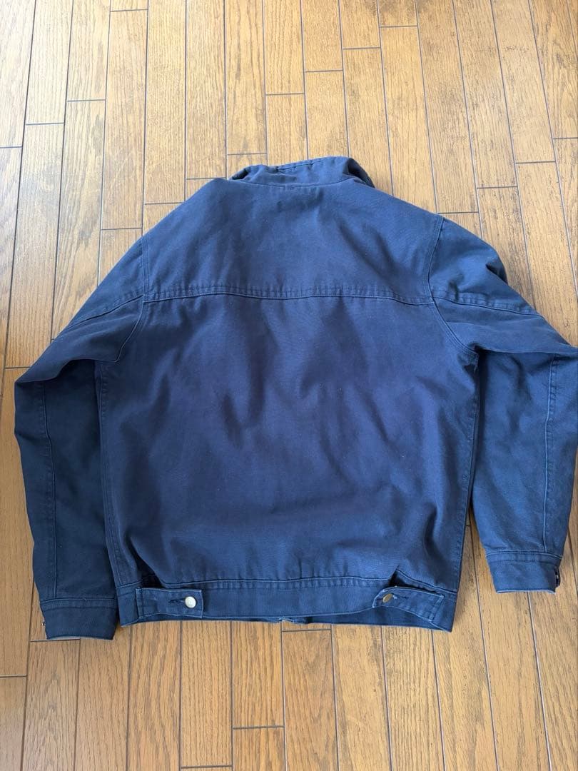 古着 ワークジャケット 90s 短丈 ネイビー