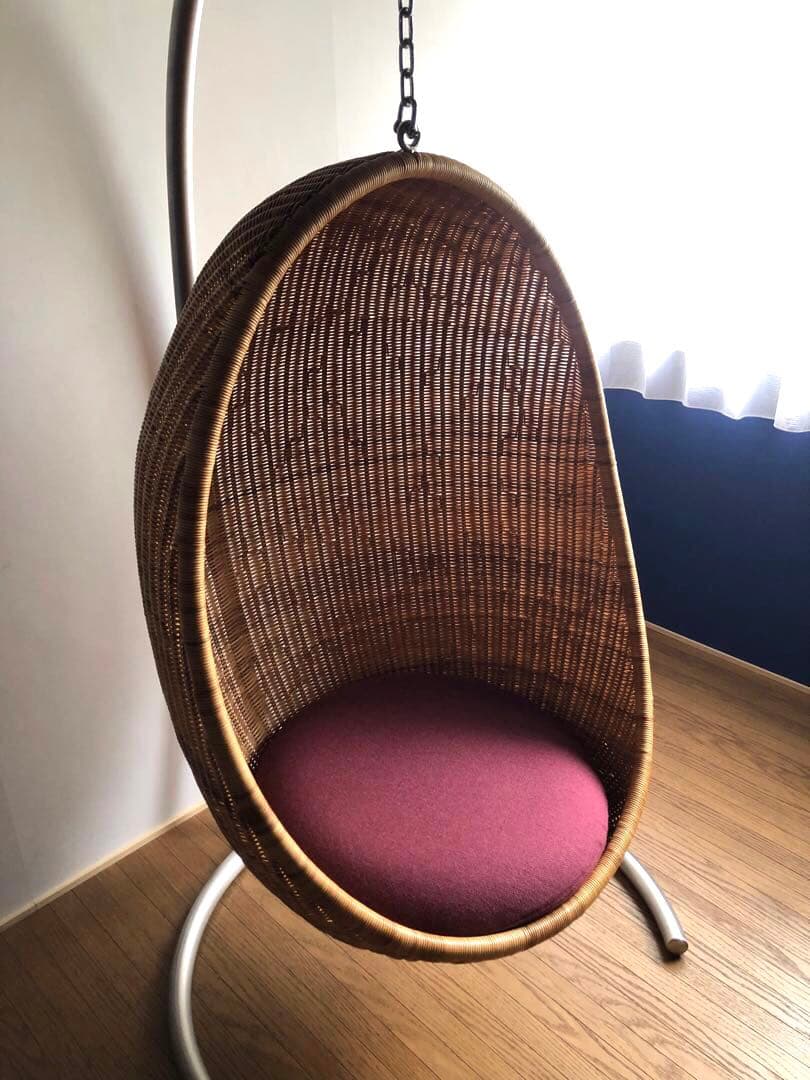 名作 ヤマカワラタン製 ナナディッツェル ハンギングエッグチェア 北欧 デザイン