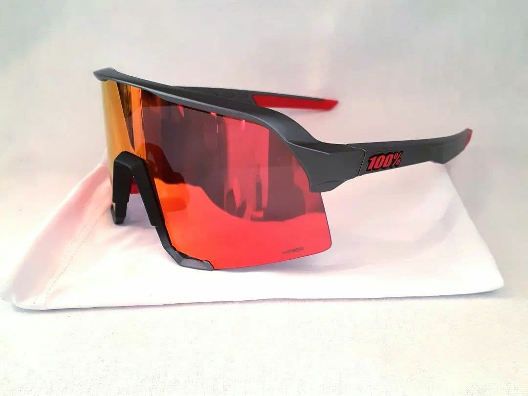 100% S3 ガンメタル レッド ワンハンドレッド サングラス
