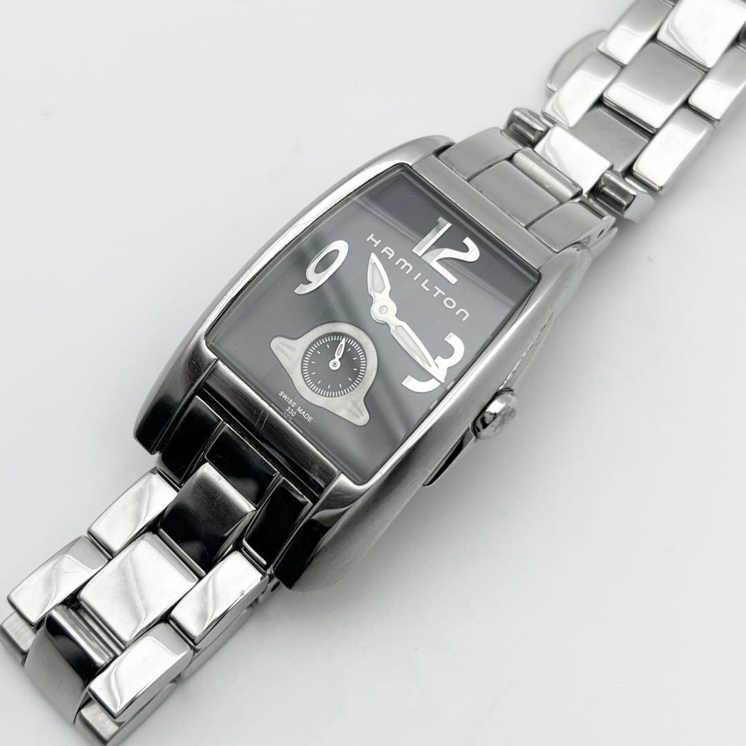 【稼働品】ハミルトン　スモセコ　 クォーツ 腕時計 H334110 新品電池
