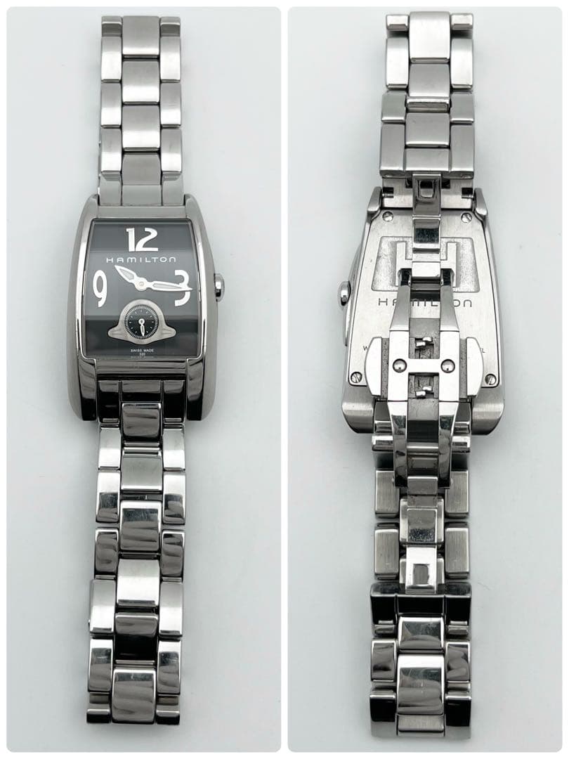 【稼働品】ハミルトン　スモセコ　 クォーツ 腕時計 H334110 新品電池