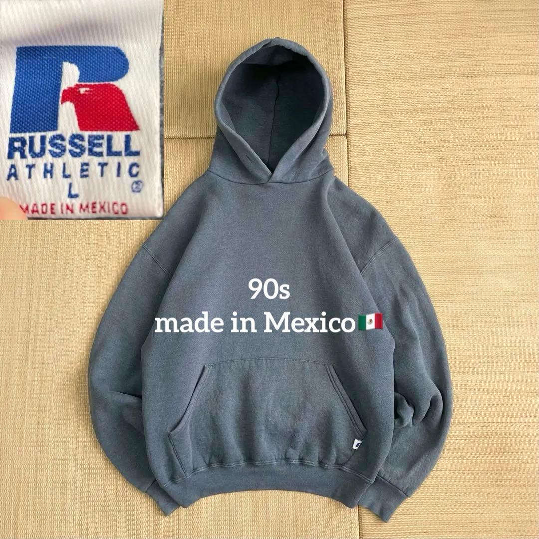 パ*ヤ様 90s メキシコ製 ラッセルアスレチック 無地 パーカー グリーン 無