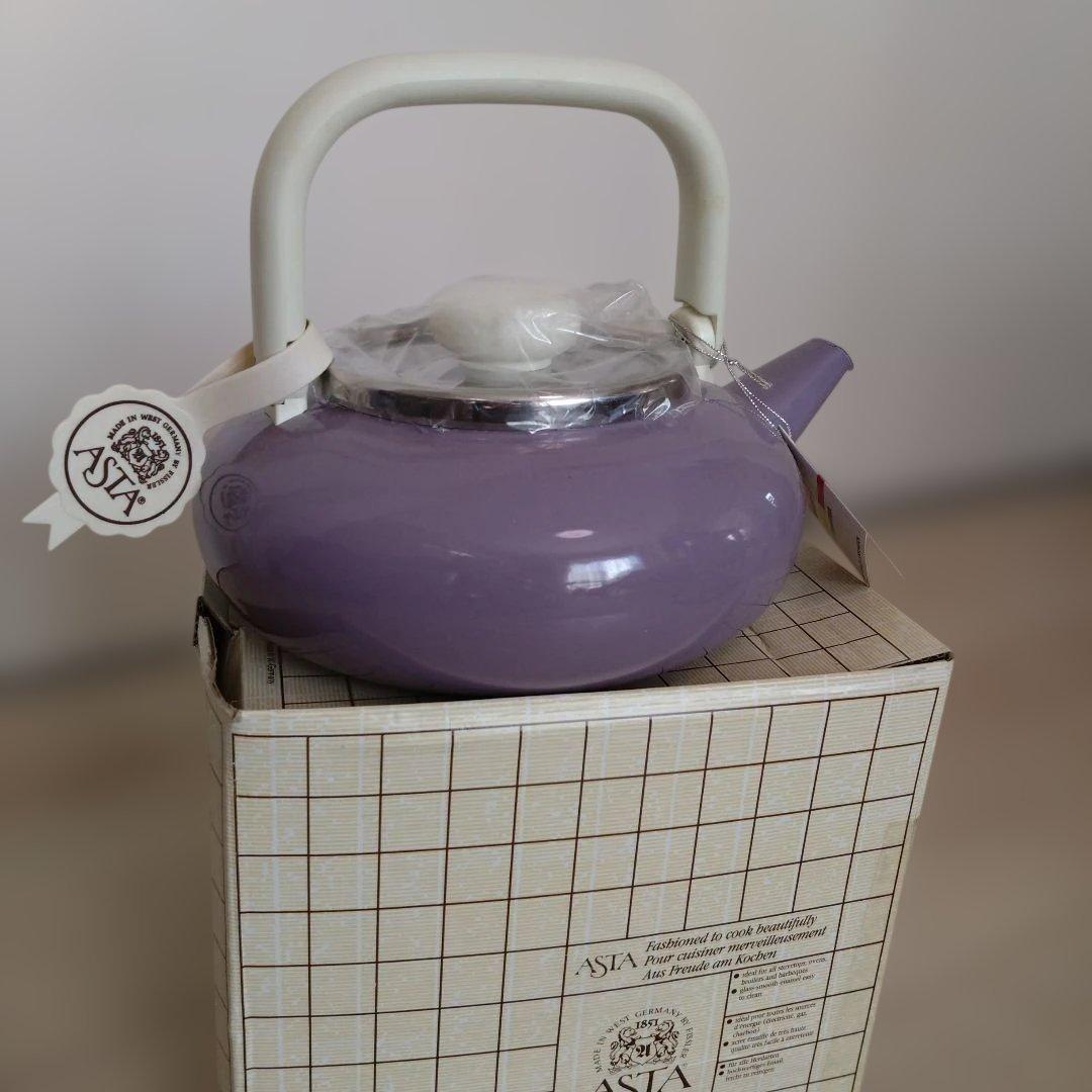 ASTA 西ドイツ製 フィスラー ホーロー ケトル やかん 未使用品