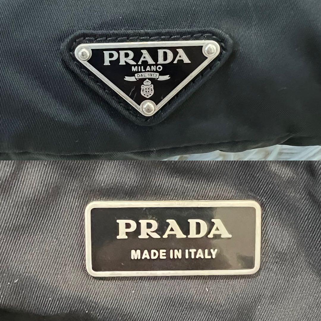 【極美品】プラダ ボディバック クロスボディ 三角ロゴ 黒 ナイロン 斜め掛け