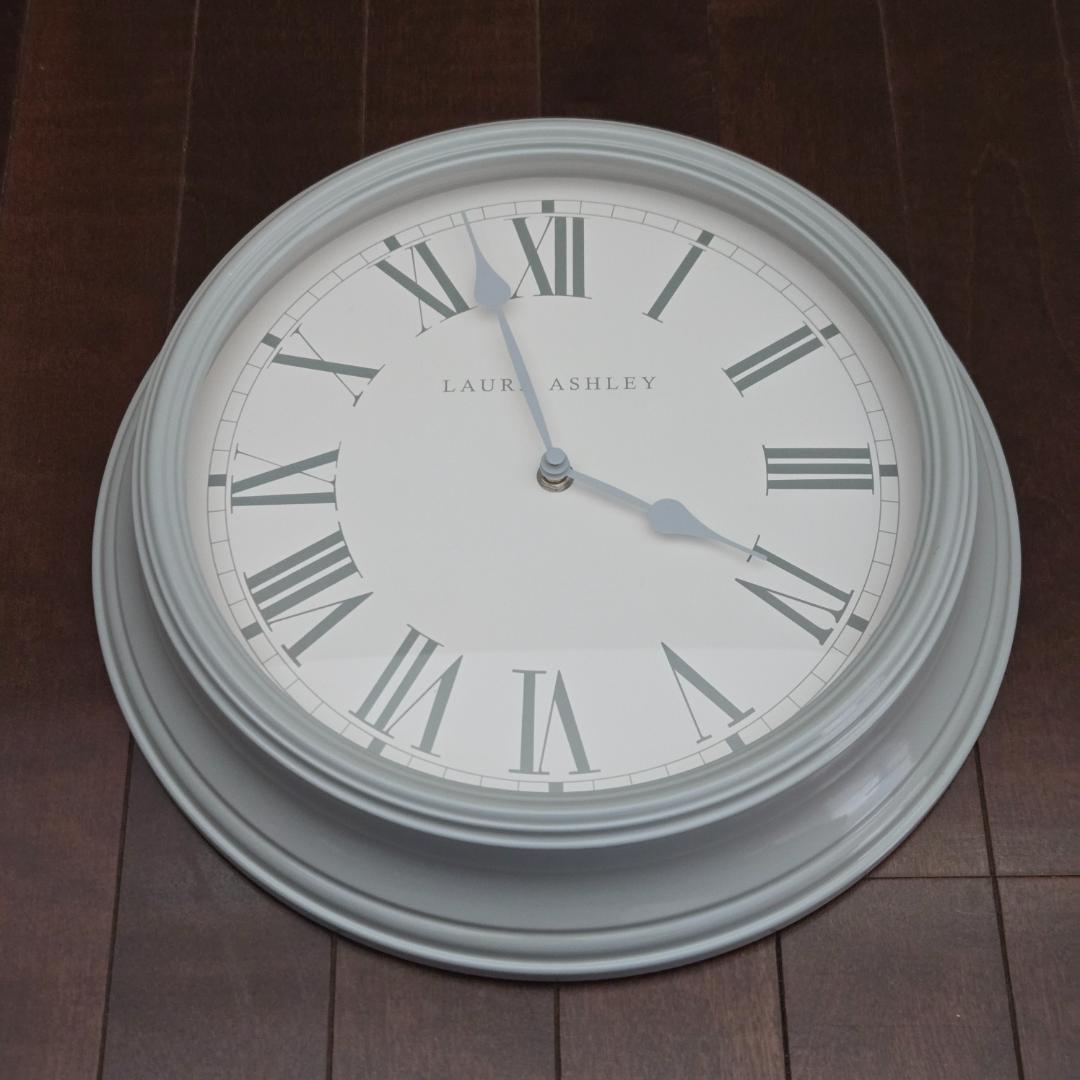 ローラアシュレイ 壁掛け時計 グレー 35cm