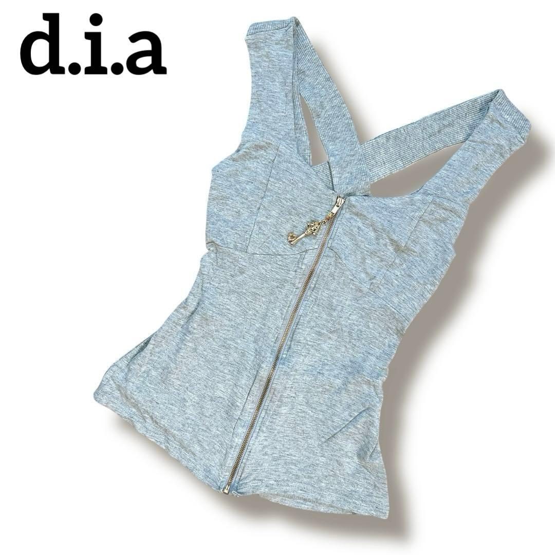 d.i.a　ダイヤ　鍵チャーム　バッククロスタンクトップ　Y2K　平成ギャル