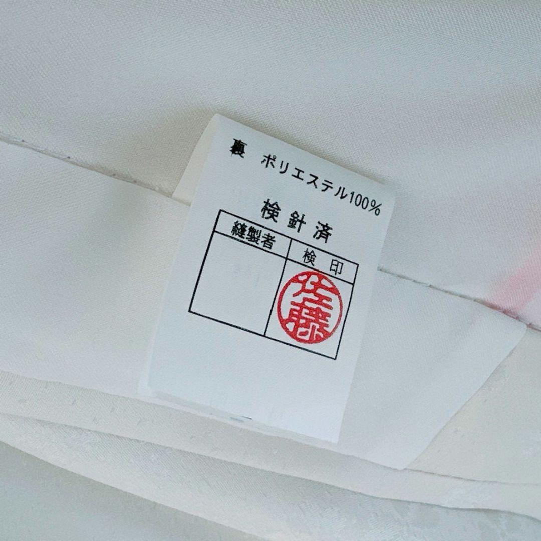 美品　七五三　7歳女の子　着物単品　絹100％　桜　金糸　7072