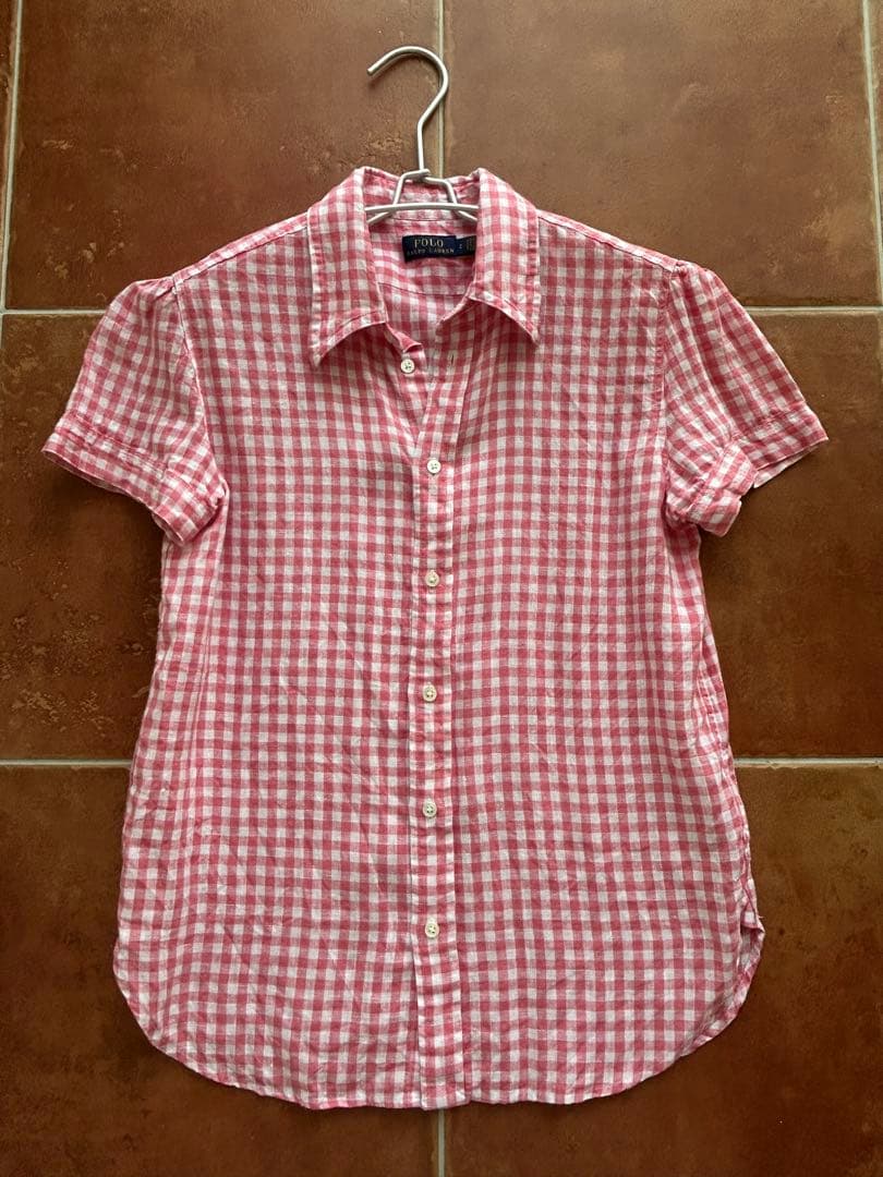 Polo Ralph Laurenポロラルフローレンリネンギンガムチェックシャツ