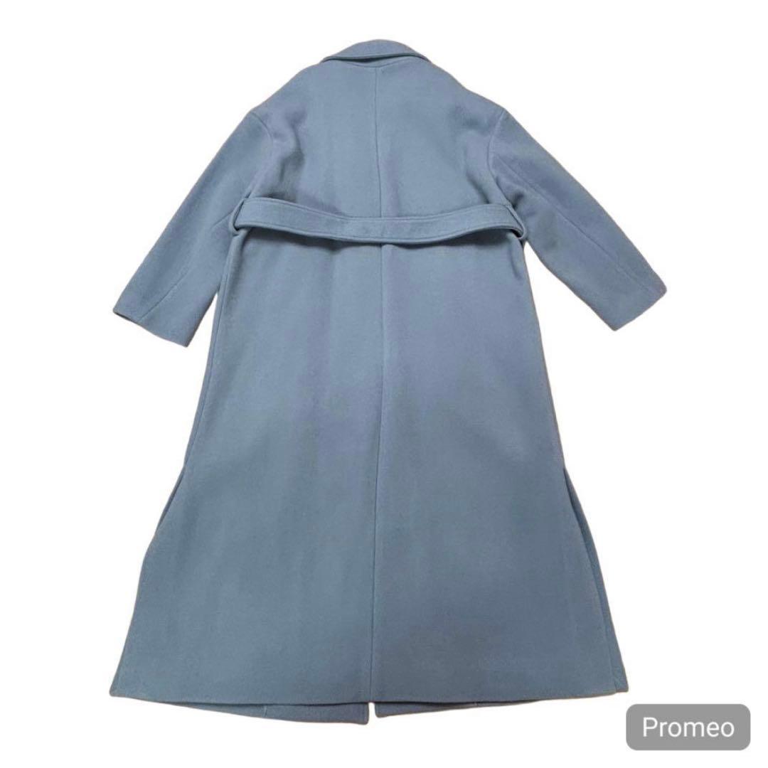 新品同様❇️定価42,900円 スナイデル ウールロングコート サックス