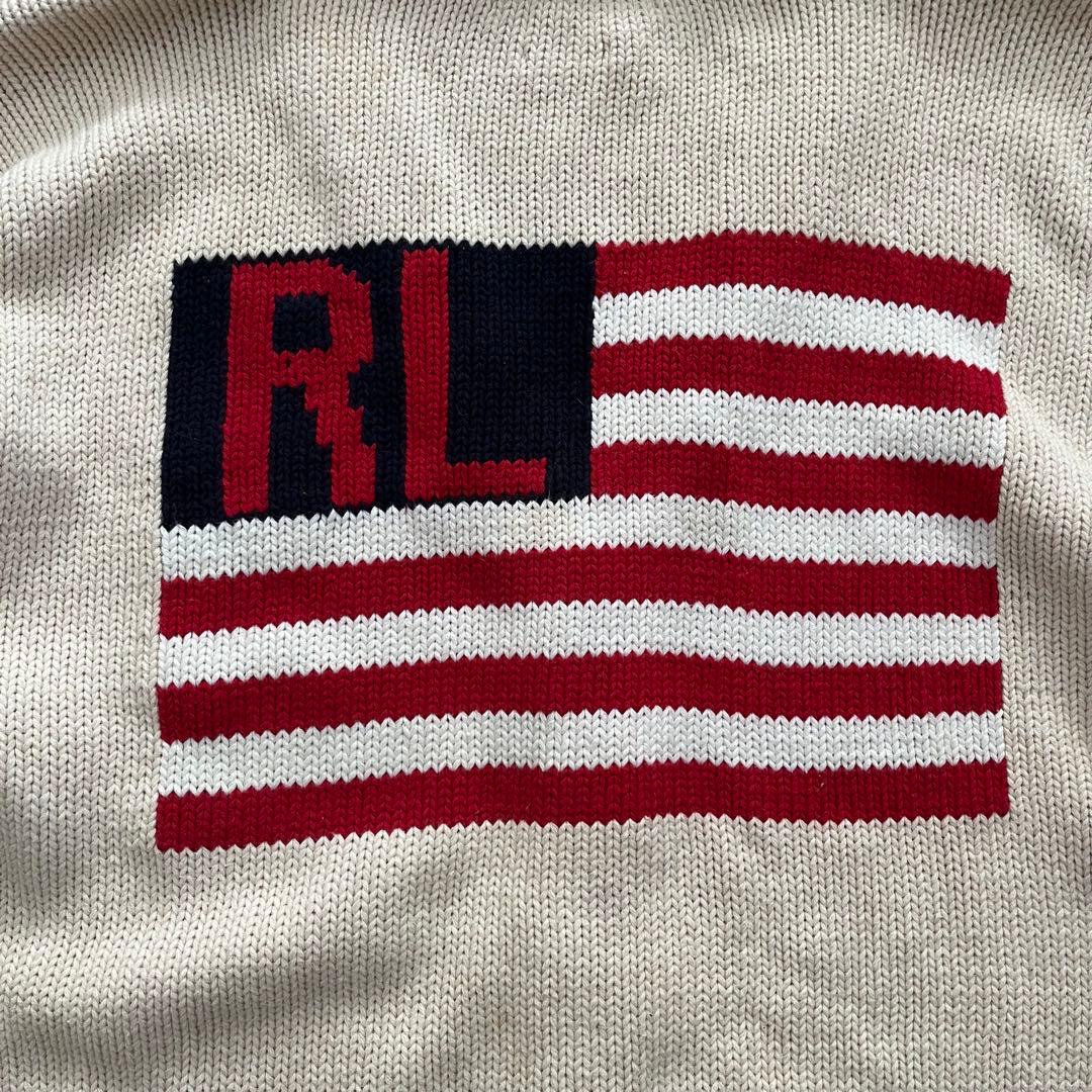 Polo Ralph Lauren RLロゴ星条旗 カーディガン