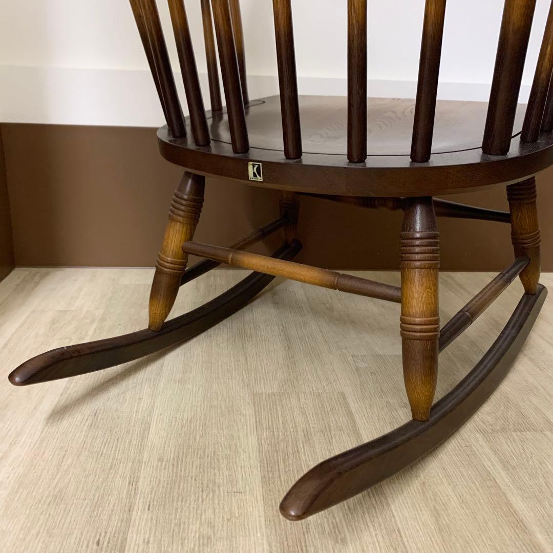 【美品】HIDA 飛騨産業 穂高 ロッキングチェア キツツキ