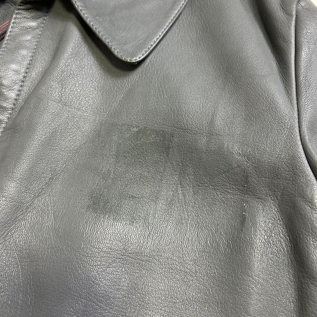 【70s】ドイツ軍 BM サブマリンジャケット レザージャケット グレー系