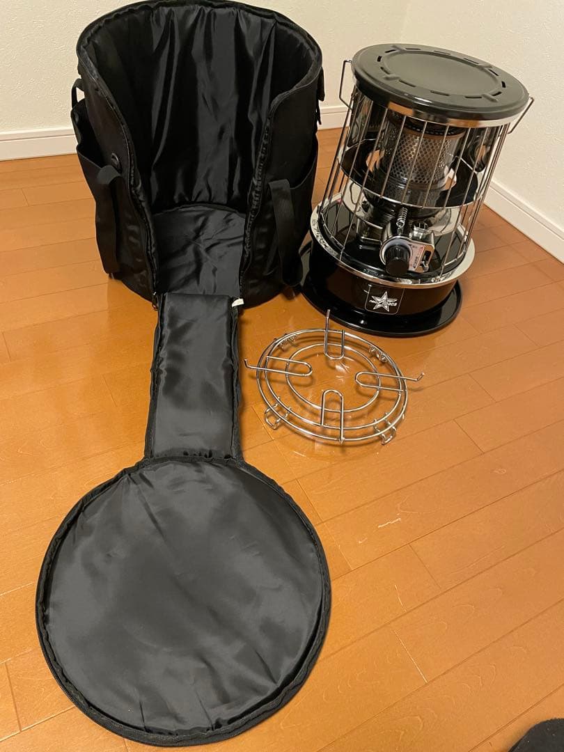 ニューアルパカストーブ　TS-77JS-C ブラック　専用収納ケース反射板、五徳