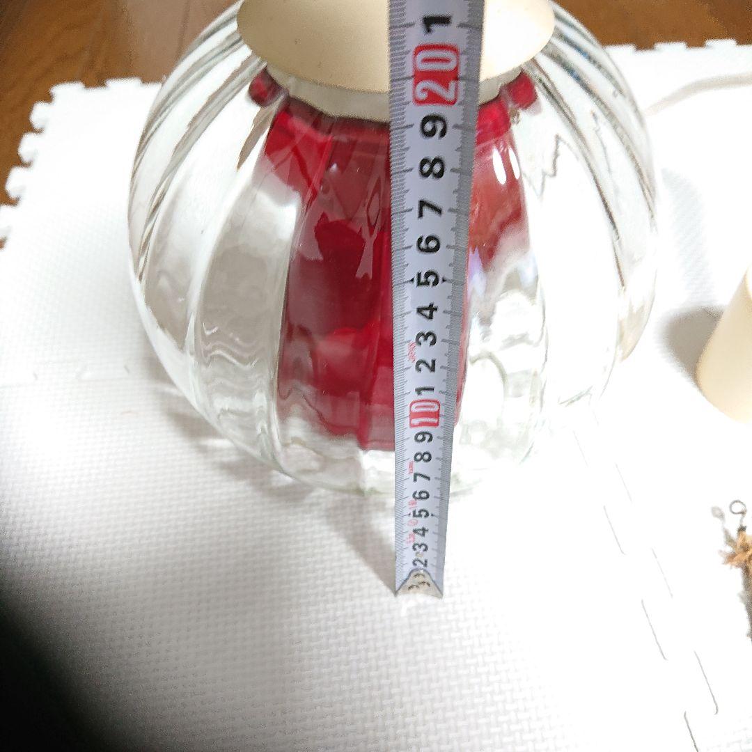 希少昭和当時物 アンティーク ガラスボール ペンダント 二重ガラスレッド