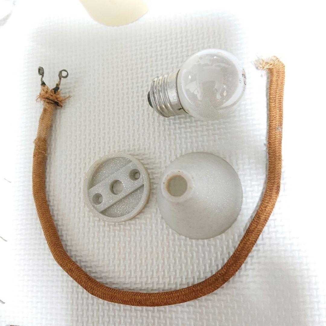 希少昭和当時物 アンティーク ガラスボール ペンダント 二重ガラスレッド