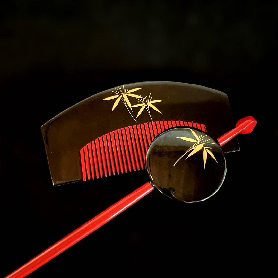 日本髪 髪飾り 七五三(7歳)～成人式 (ブルー×ピンク)